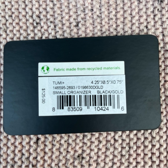 NWT - Tumi Voyageur TUMI+ Small Organizer in Black/Gold - Picture 6 of 7